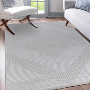 Рельефный турецкий ковер Dallas 0D913A WHITE_WHITE