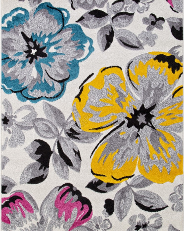 Ковер российский C055 RIO (Фризе, серый, кремовый)