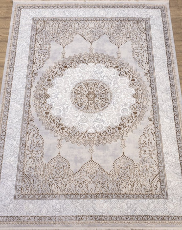 Ковер турецкий N891A Prado (Полиэстер, бежевый, серый)