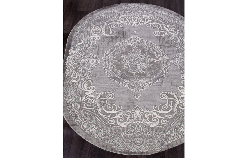 Ковер турецкий овальный 03762A GREY - коллекция ARMINA