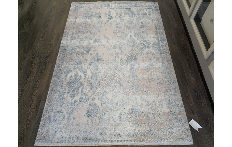 Безворсовый ковер лофт дизайн BANCO P1055 BEIGE-NAVY