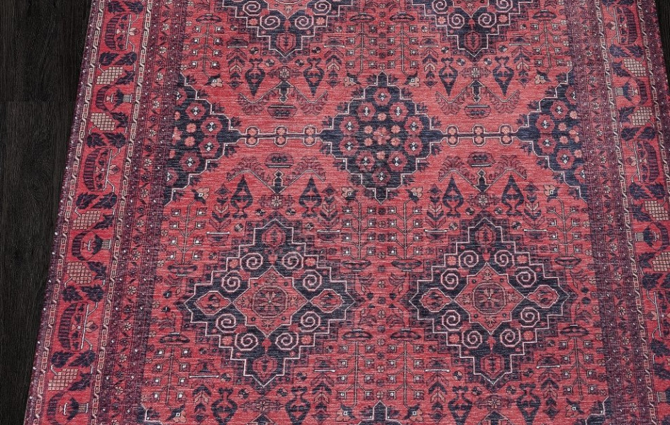Ковер AB031A - RED / BLUE - Прямоугольник - коллекция LOTUS