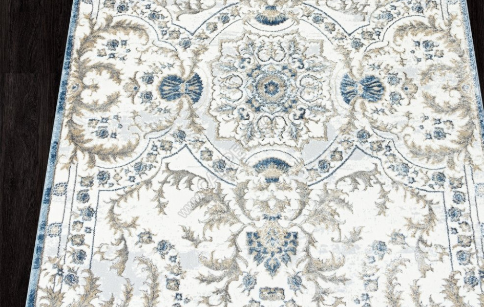 Ковер 00765A - D.BLUE FDY / CREAM HB - Прямоугольник - коллекция SAHARA