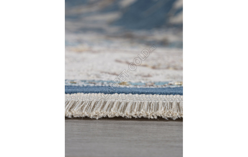 Ковер A050B - D.BLUE / CREAM - Овал - коллекция ZARINA