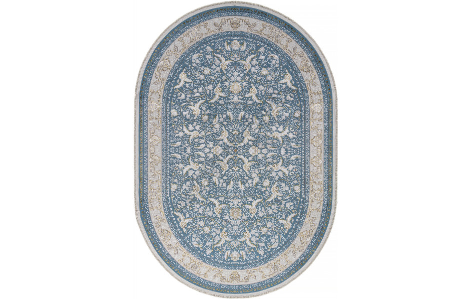 Ковер M101B - BLUE / BLUE - Овал - коллекция ZARINA