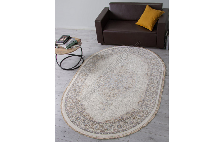 Ковер 35987Z - CREAM / CREAM - Овал - коллекция MELODY